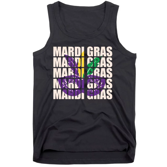 Mardi Gras Mask Mardi Gras Party Costume Tank Top