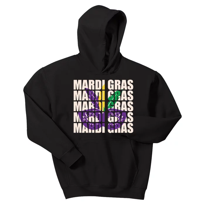 Mardi Gras Mask Mardi Gras Party Costume Kids Hoodie