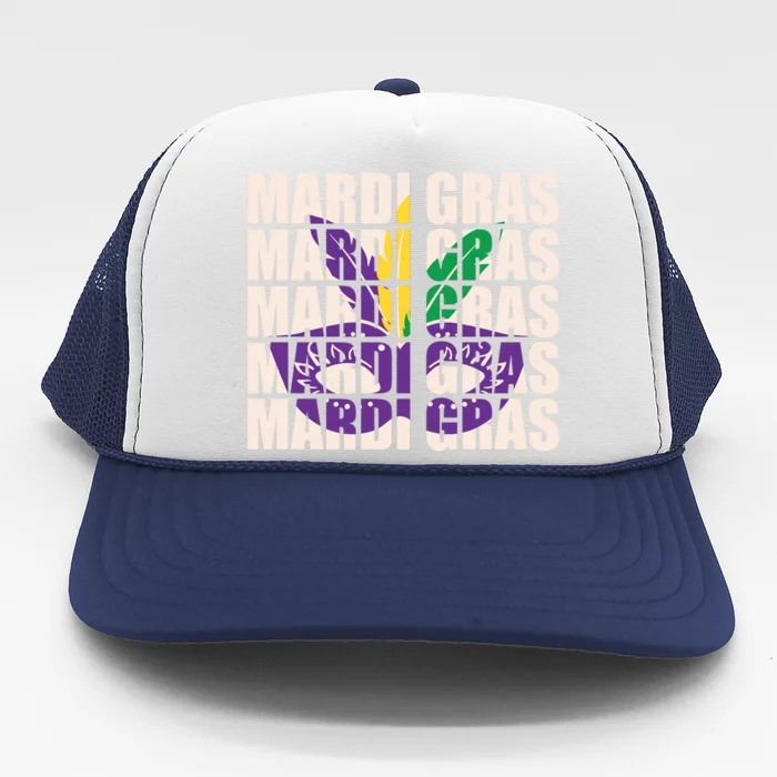 Mardi Gras Mask Mardi Gras Party Costume Trucker Hat