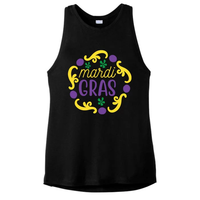 Mardi Gras Ladies Tri-Blend Wicking Tank