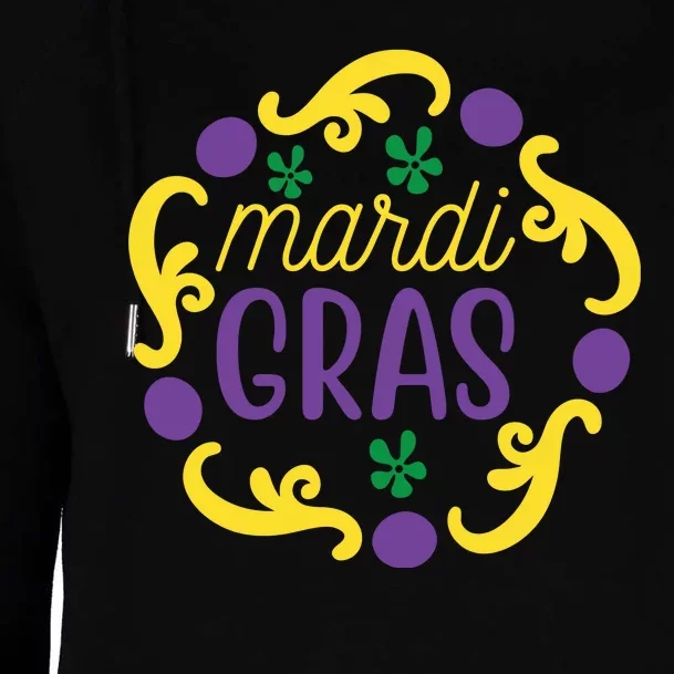 Mardi Gras Womens Funnel Neck Pullover Hood