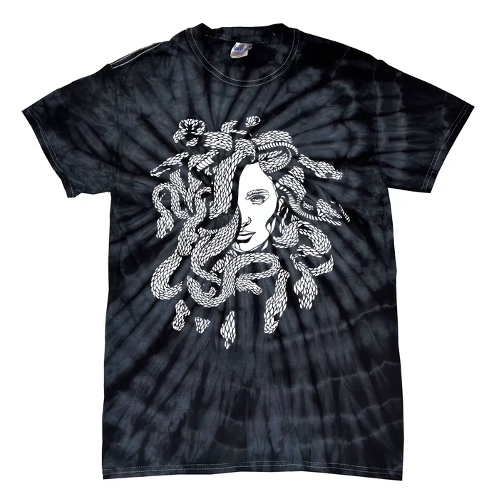 Medusa Greek Mythology Snake Lover Tie-Dye T-Shirt