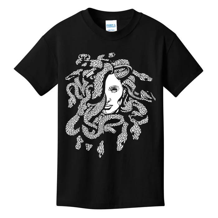 Medusa Greek Mythology Snake Lover Kids T-Shirt