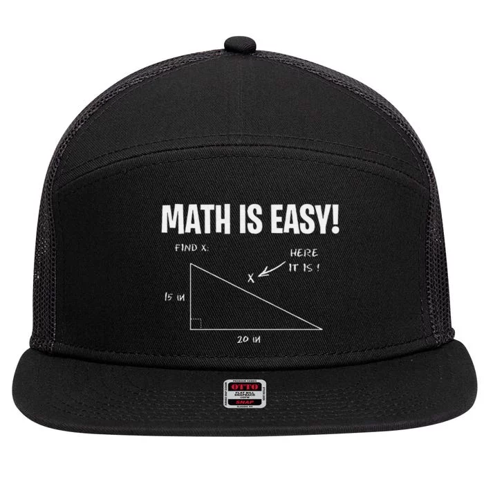 Math Geometry Mathematicians 7 Panel Mesh Trucker Snapback Hat