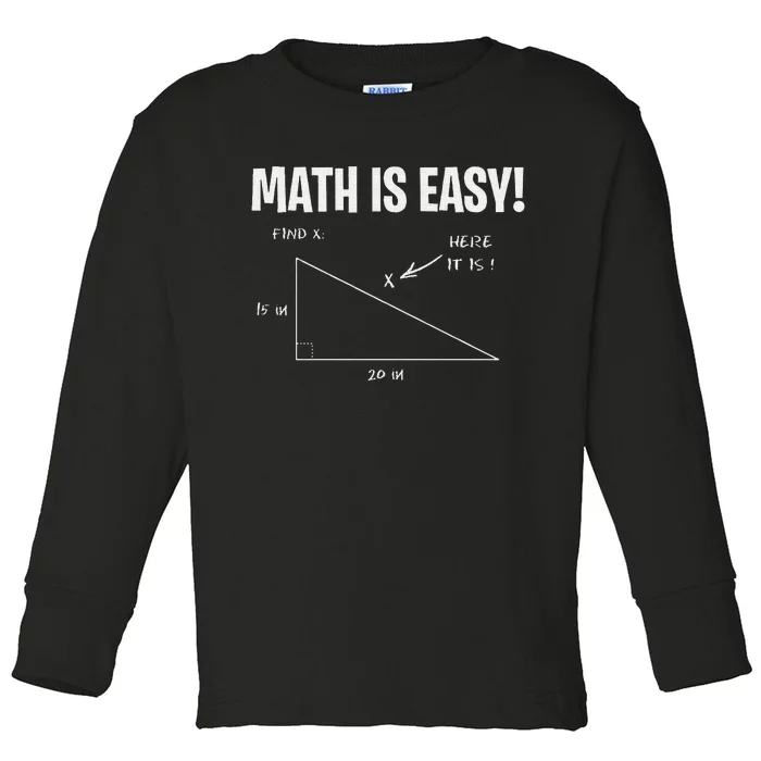 Math Geometry Mathematicians Toddler Long Sleeve Shirt