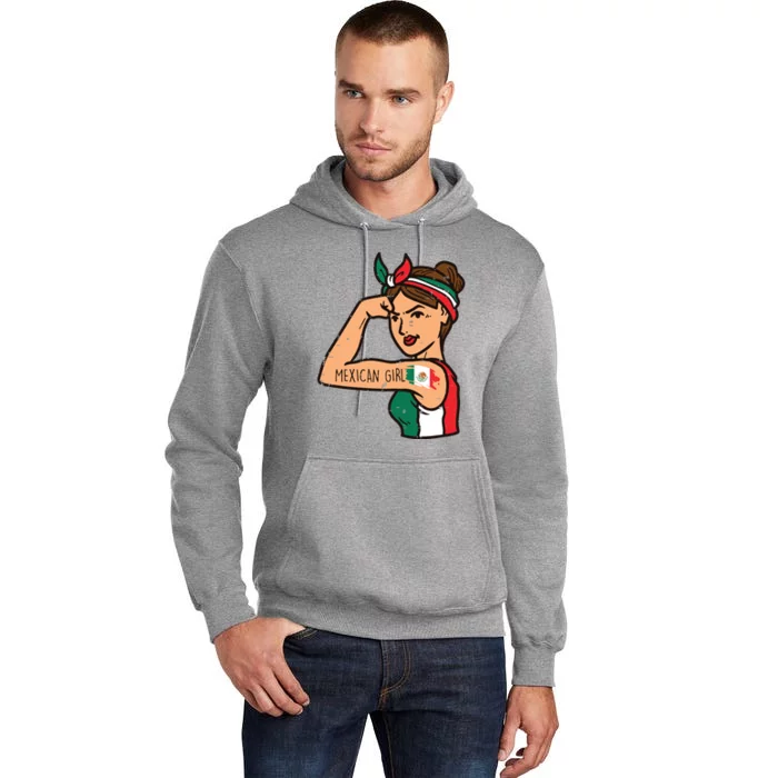 Mexican Girl Mujer Rosie Riveter Cinco De Mayo Fiesta Tall Hoodie