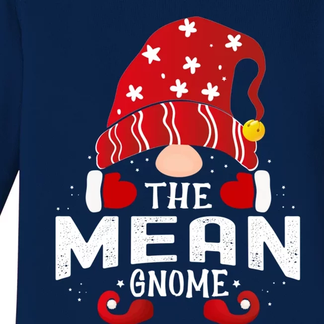 Mean Gnome Matching Christmas Pjs For Family Gift Baby Long Sleeve Bodysuit