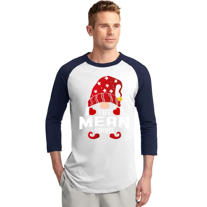 Mean Gnome Matching Christmas Pjs For Family Gift Baseball Sleeve Shirt