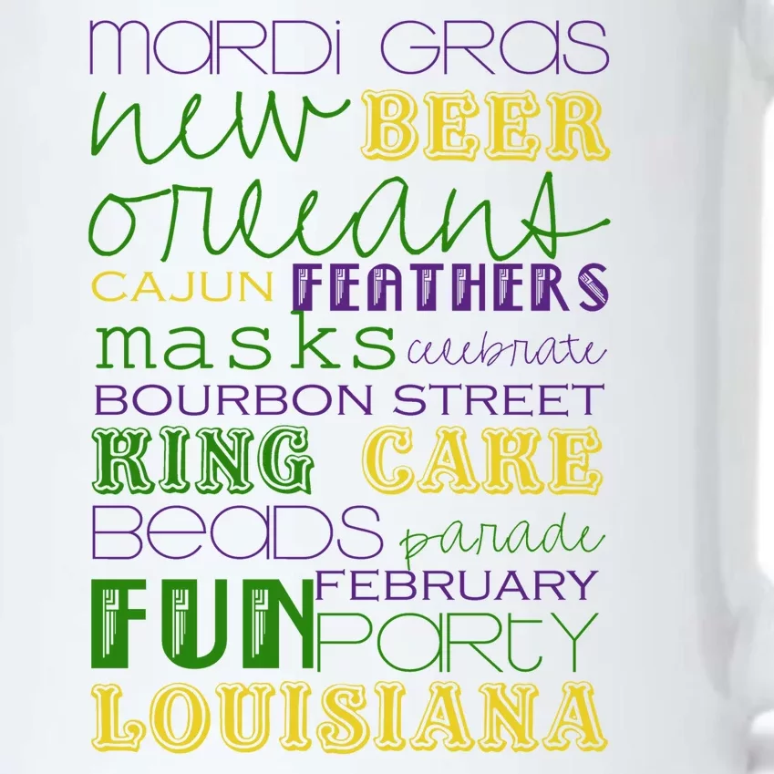 Mardi Gras New Orleans Festive Fun Party Black Color Changing Mug