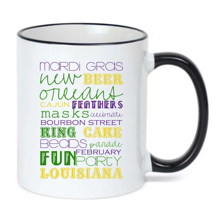 Mardi Gras New Orleans Festive Fun Party Black Color Changing Mug