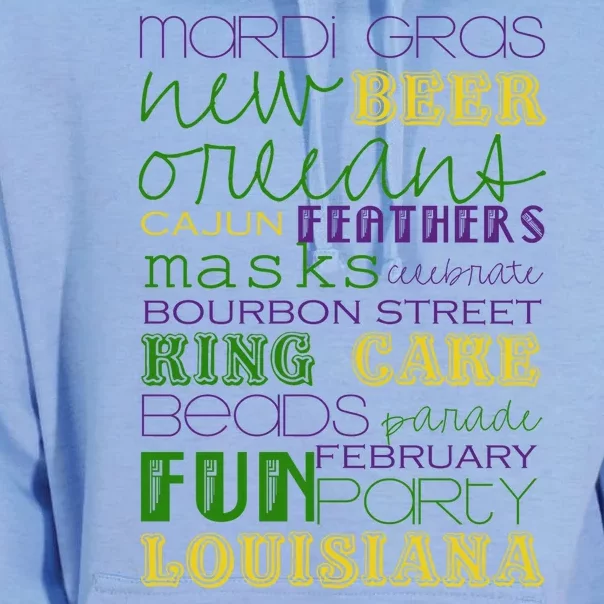 Mardi Gras New Orleans Festive Fun Party Unisex Surf Hoodie