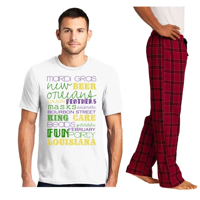 Mardi Gras New Orleans Festive Fun Party Pajama Set