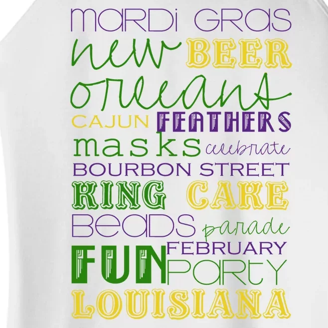 Mardi Gras New Orleans Festive Fun Party Women’s Perfect Tri Rocker Tank