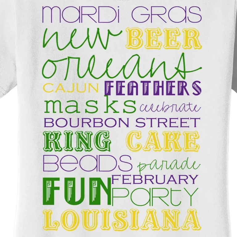 Mardi Gras New Orleans Festive Fun Party Women's T-Shirt