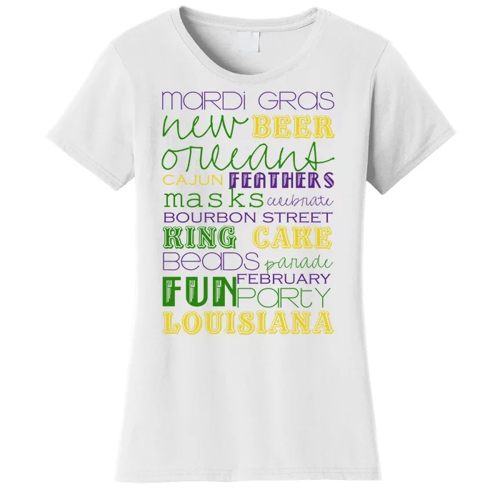 Mardi Gras New Orleans Festive Fun Party Women's T-Shirt