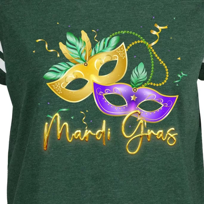 Mari Gras New Orleans Party Enza Ladies Jersey Football T-Shirt