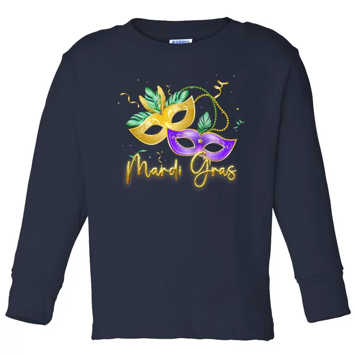 Mari Gras New Orleans Party Toddler Long Sleeve Shirt