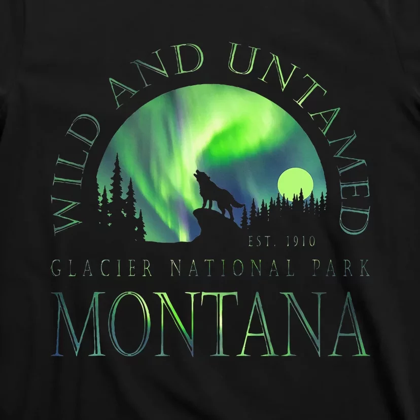 Montana Glacier National Park Northern Lights T-Shirt