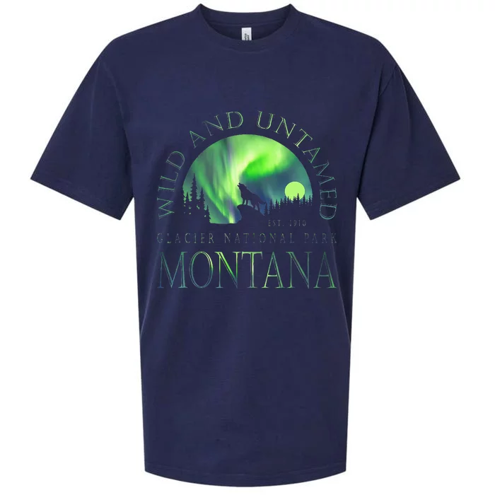 Montana Glacier National Park Northern Lights Sueded Cloud Jersey T-Shirt