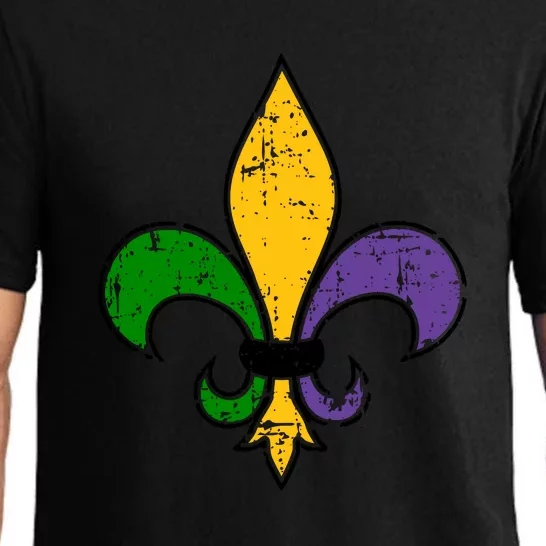 Mardi Gras New Orleans Fleur De Lis Pajama Set