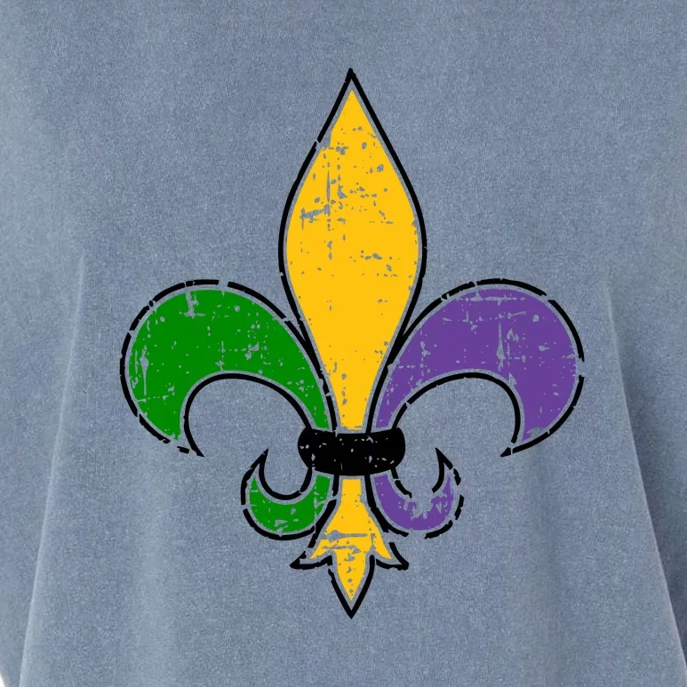 Mardi Gras New Orleans Fleur De Lis Garment-Dyed Women's Muscle Tee