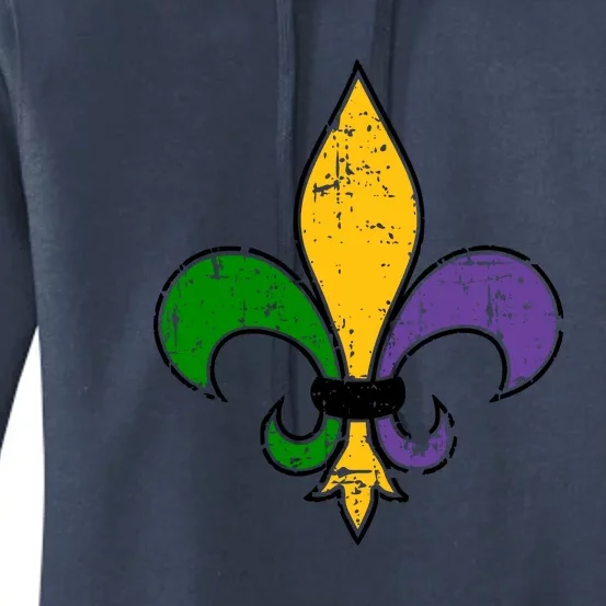 Mardi Gras New Orleans Fleur De Lis Women's Pullover Hoodie