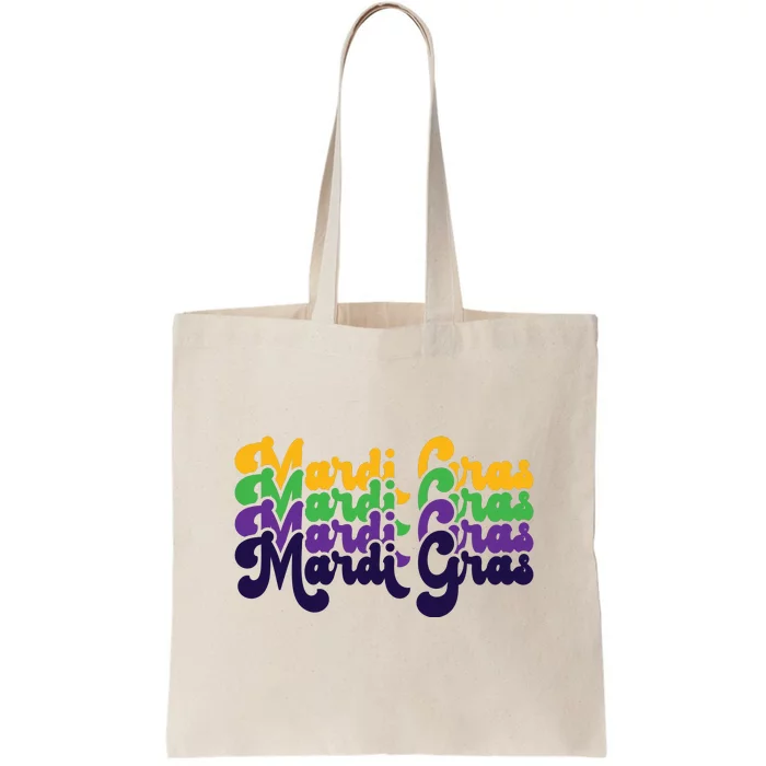 Mardi Gras New Orleans Retro Tote Bag