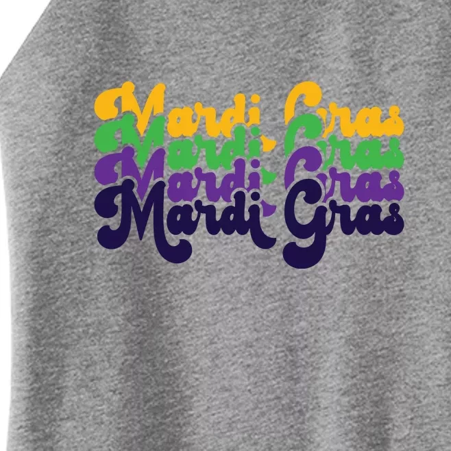 Mardi Gras New Orleans Retro Women’s Perfect Tri Rocker Tank