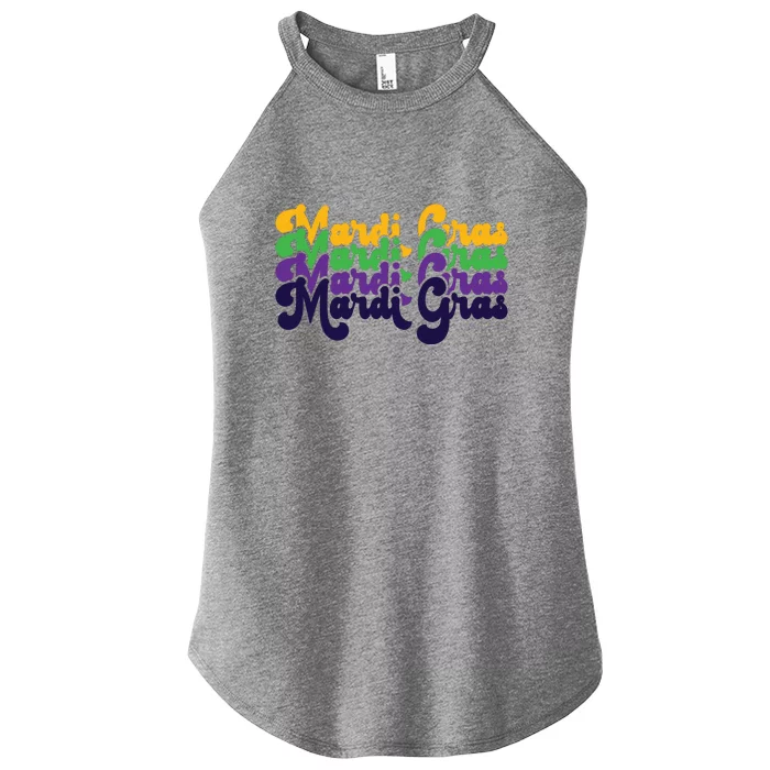 Mardi Gras New Orleans Retro Women’s Perfect Tri Rocker Tank