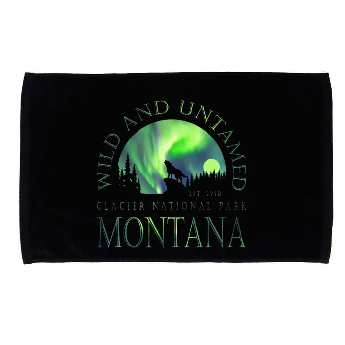 Montana Glacier National Park Northern Lights Microfiber Hand Towel