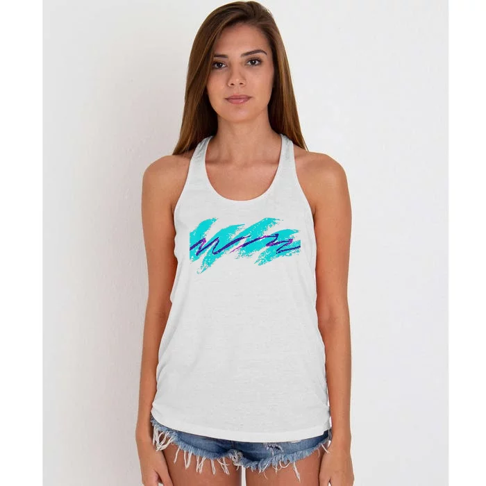 Millennials Geometric Nostalgia 90s Women's Knotted Racerback Tank