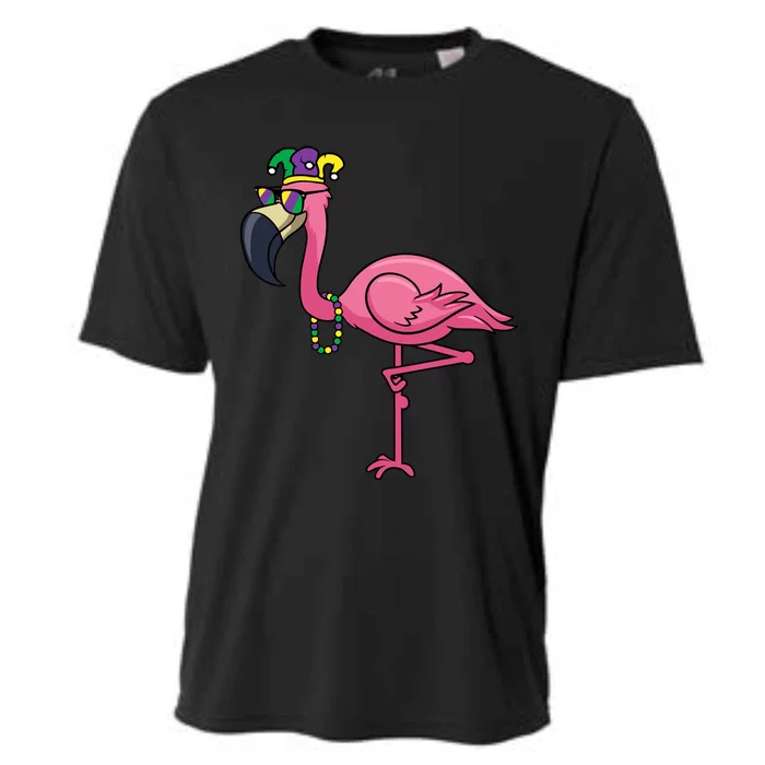 Mardi Gras New Orleans Flamingo Tall Cooling Performance Crew T-Shirt