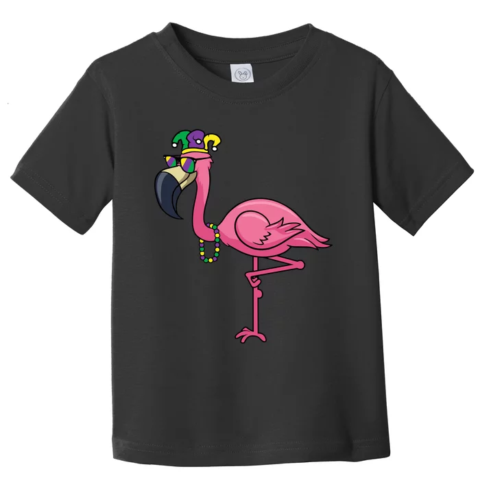 Mardi Gras New Orleans Flamingo Tall Toddler T-Shirt