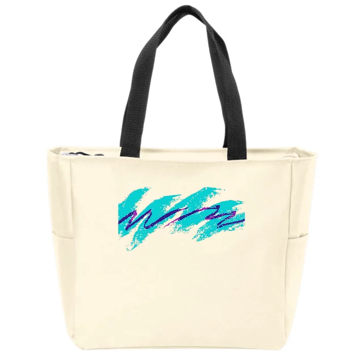 Millennials Geometric Nostalgia 90s Zip Tote Bag