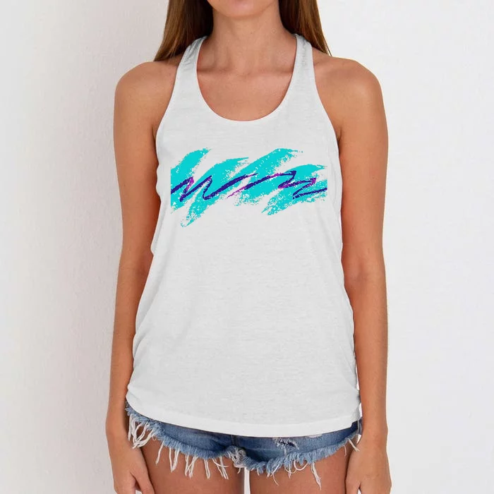 Millennials Geometric Nostalgia 90s Women's Knotted Racerback Tank