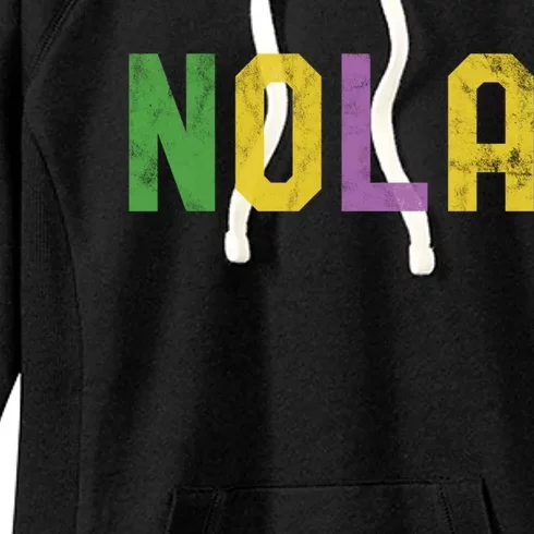 Mardi Gras Nola New Orleans Retro Party Gift Women's Fleece Hoodie