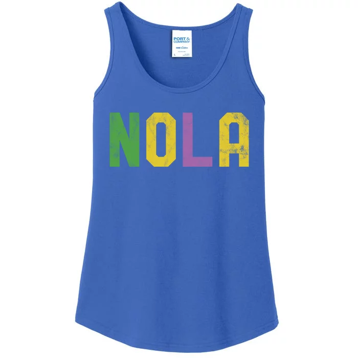 Mardi Gras Nola New Orleans Retro Party Gift Ladies Essential Tank