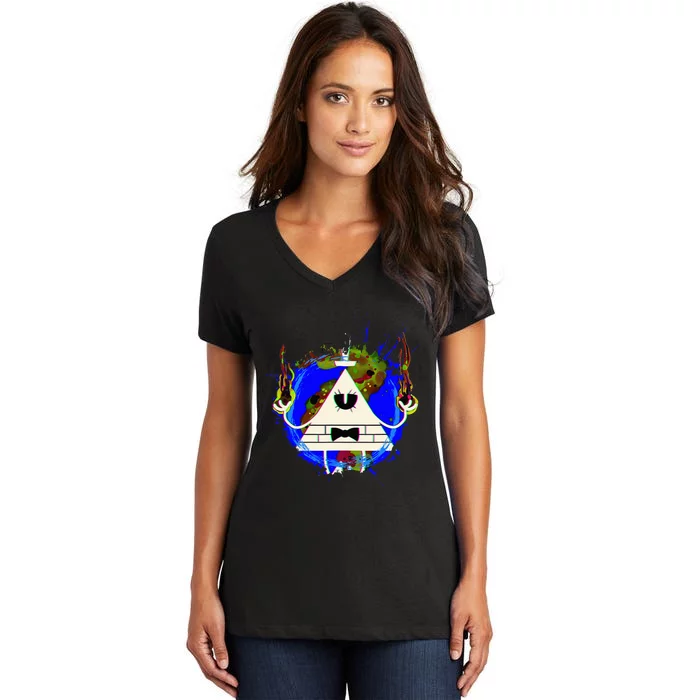 Mountain Gravity Oregon USA Adventure Awaits Falls Life Eye Women's V-Neck T-Shirt