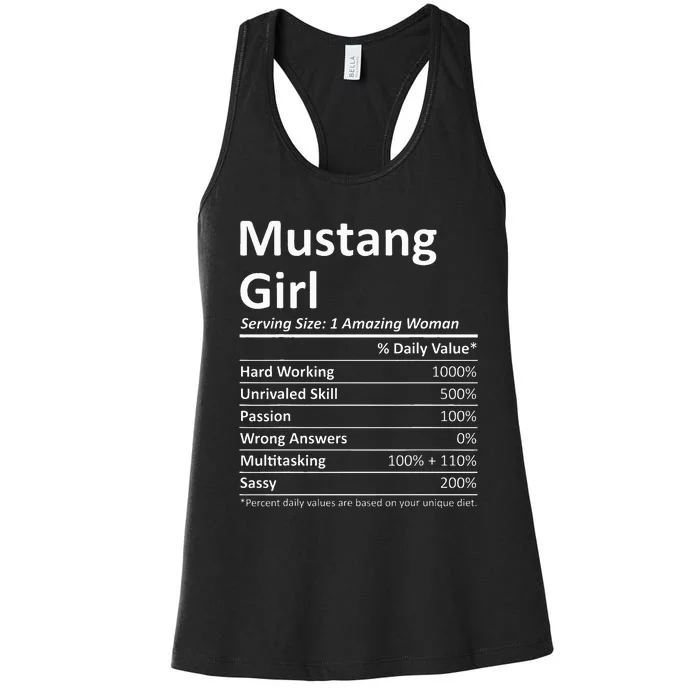 Mustang Girl Ok Oklahoma Women's Racerback Tank