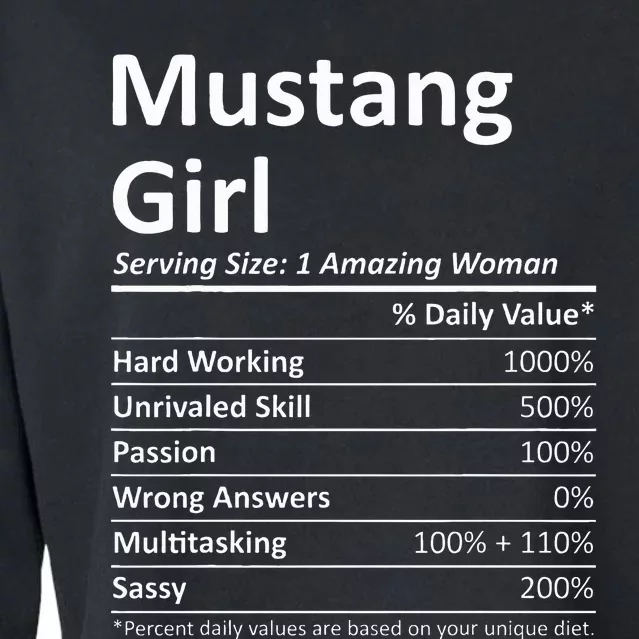 Mustang Girl Ok Oklahoma Cropped Pullover Crew