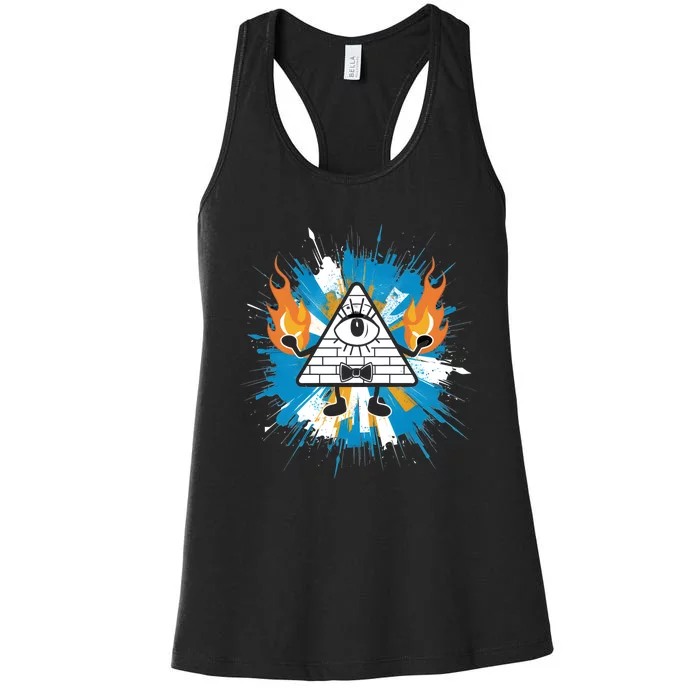 Mountain Gravity Oregon Usa Adventure Awaits Falls Life Eye Women's Racerback Tank