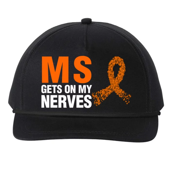 Ms Gets On My Nerves Multiple Sclerosis Cool Gift Snapback Five-Panel Rope Hat