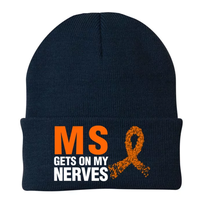 Ms Gets On My Nerves Multiple Sclerosis Cool Gift Knit Cap Winter Beanie