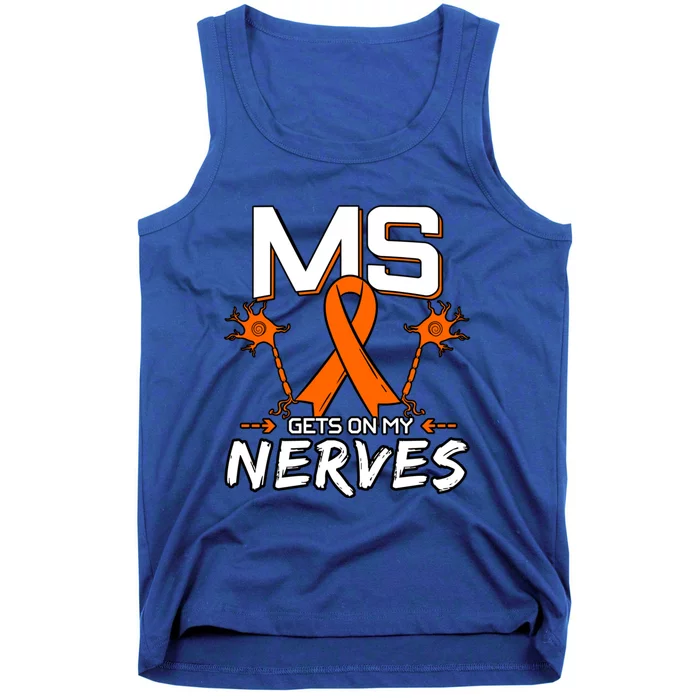 Ms Gets On My Nerves Multiple Sclerosis Awareness Survivor Cool Gift Tank Top