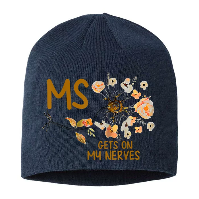 MS Gets On My Nerves Multiple Sclerosis Awareness 8 1/2in Sustainable Knit Beanie