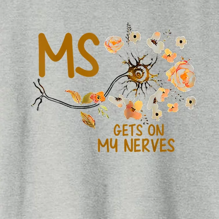 MS Gets On My Nerves Multiple Sclerosis Awareness Women's Crop Top Tee