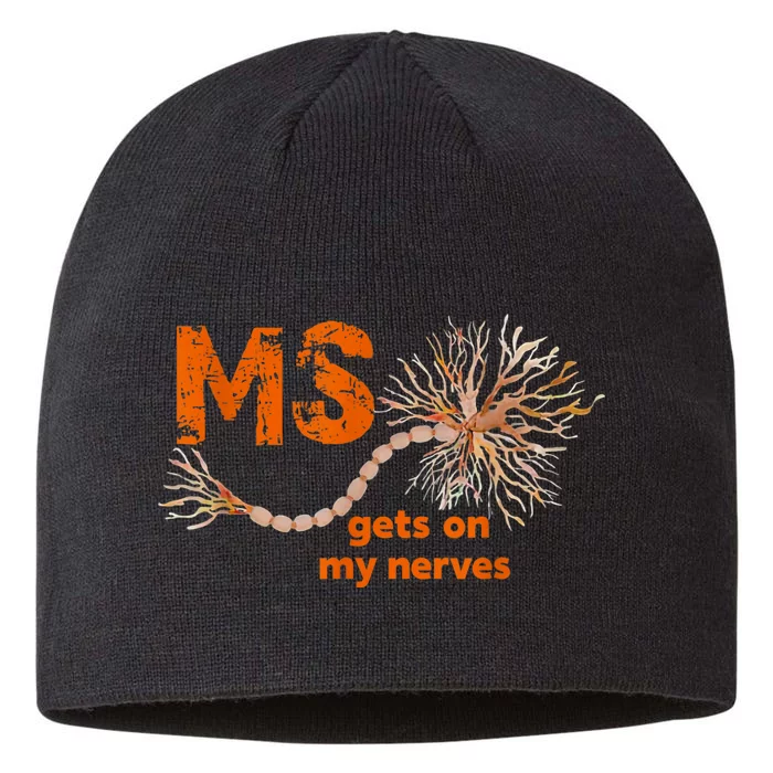 MS Get On My Nerves Multiple Sclerosis Awareness 8 1/2in Sustainable Knit Beanie