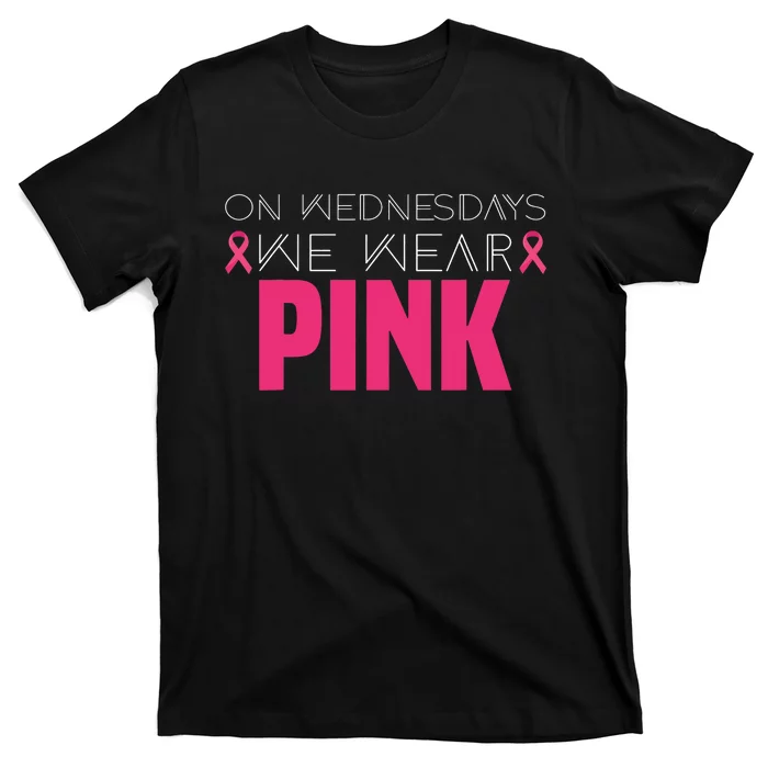 Mean Girl On Wednesday We Wear Pink Breast Cancer Awareness T-Shirt