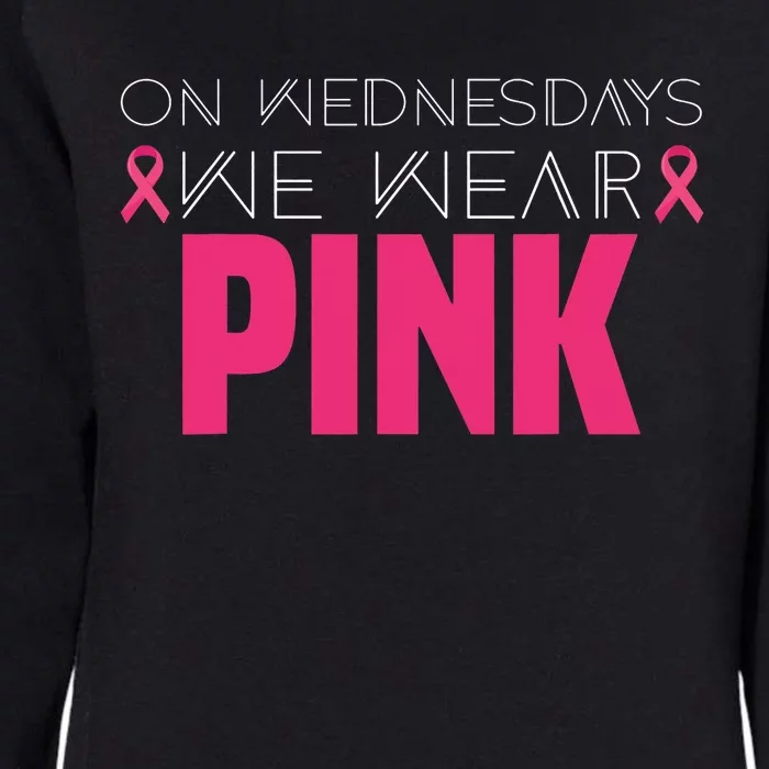 Mean Girl On Wednesday We Wear Pink Breast Cancer Awareness Womens California Wash Sweatshirt