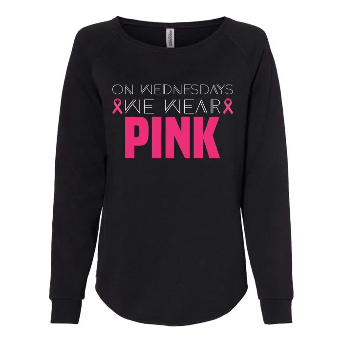 Mean Girl On Wednesday We Wear Pink Breast Cancer Awareness Womens California Wash Sweatshirt